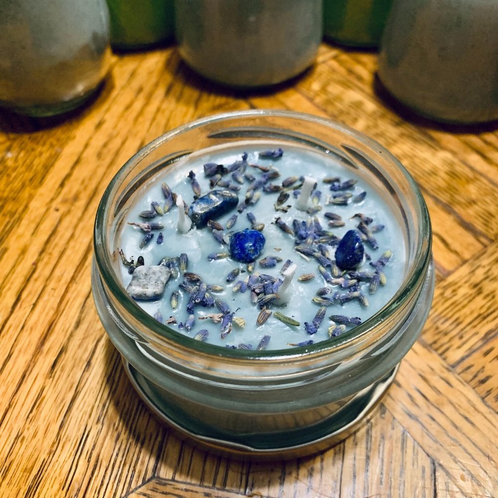 Midnight Mist~ Shimmering Dressed Candle
